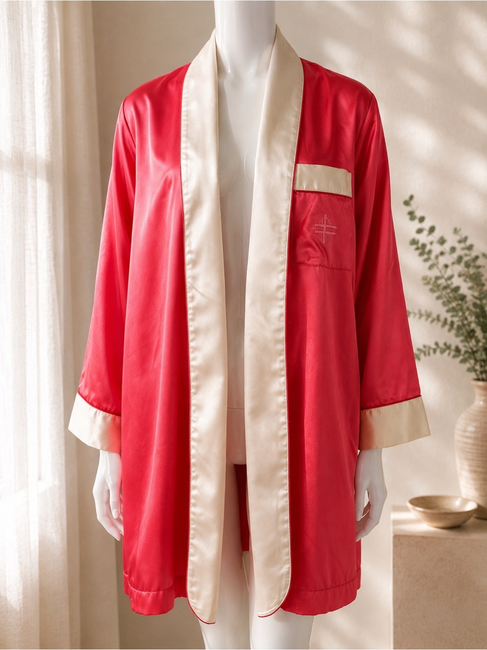Vintage Fernando Sanchez Housecoat Robe Petite P Pockets Designer Loungewear